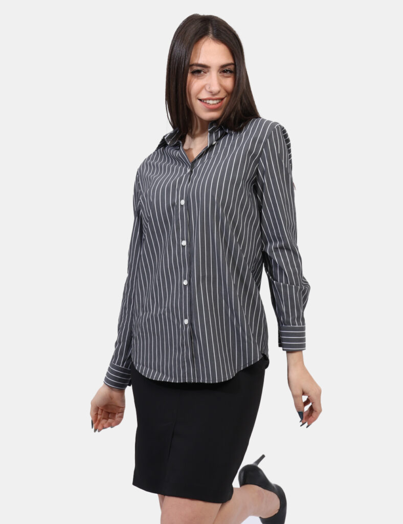 Camicia bluse elegante da donna scontata - Camicia Materica Grigio