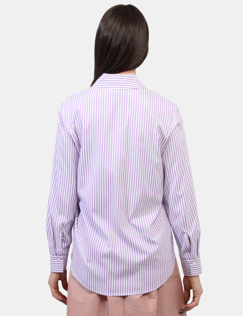 Camicia bluse elegante da donna scontata - Camicia Materica Lilla