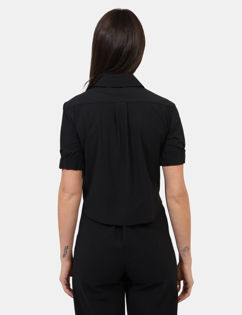 Camicia bluse elegante da donna scontata - Camicia Materica Nero