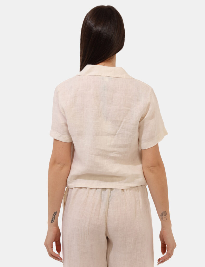 Camicia bluse elegante da donna scontata - Blusa Rue De Clerie Beige