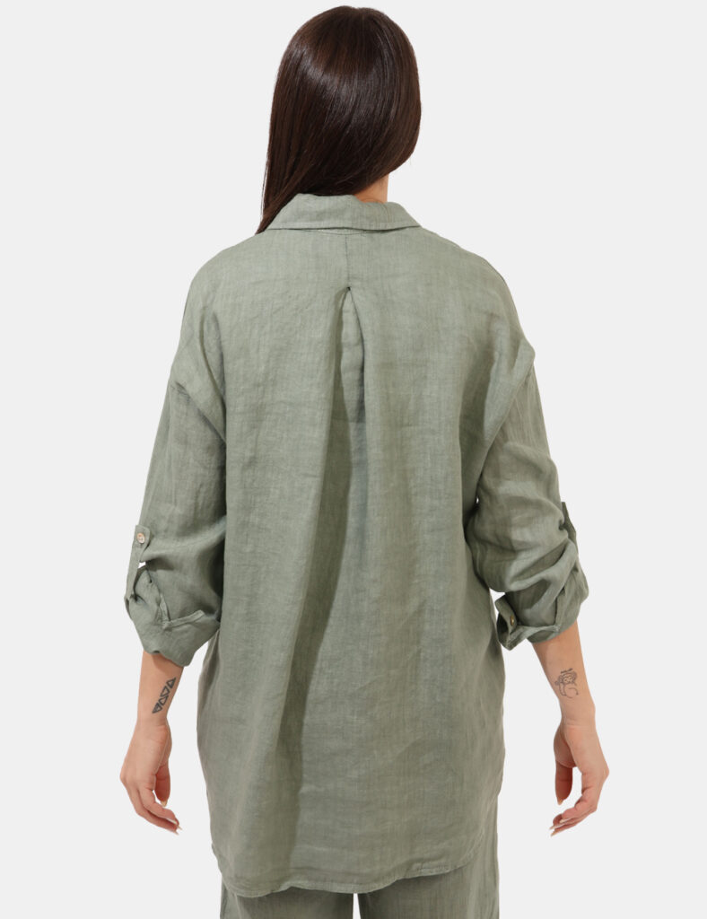 Camicia bluse elegante da donna scontata - Camicia Rue De Clerie Verde