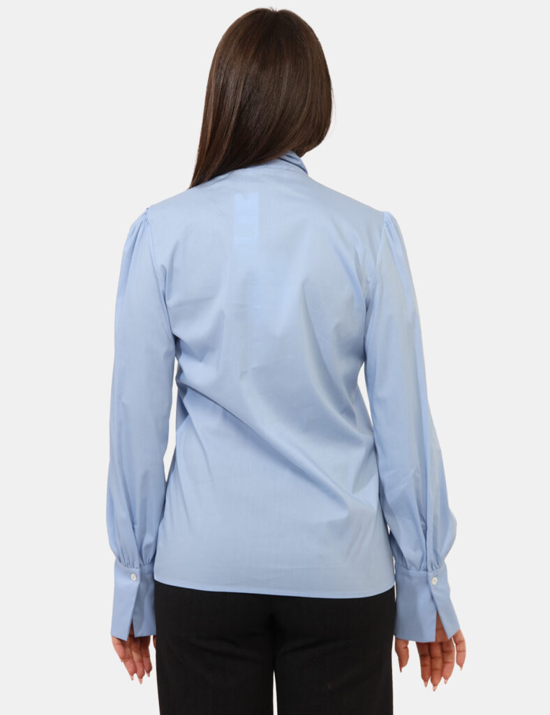 Camicia bluse elegante da donna scontata - Blusa Materica Azzurro