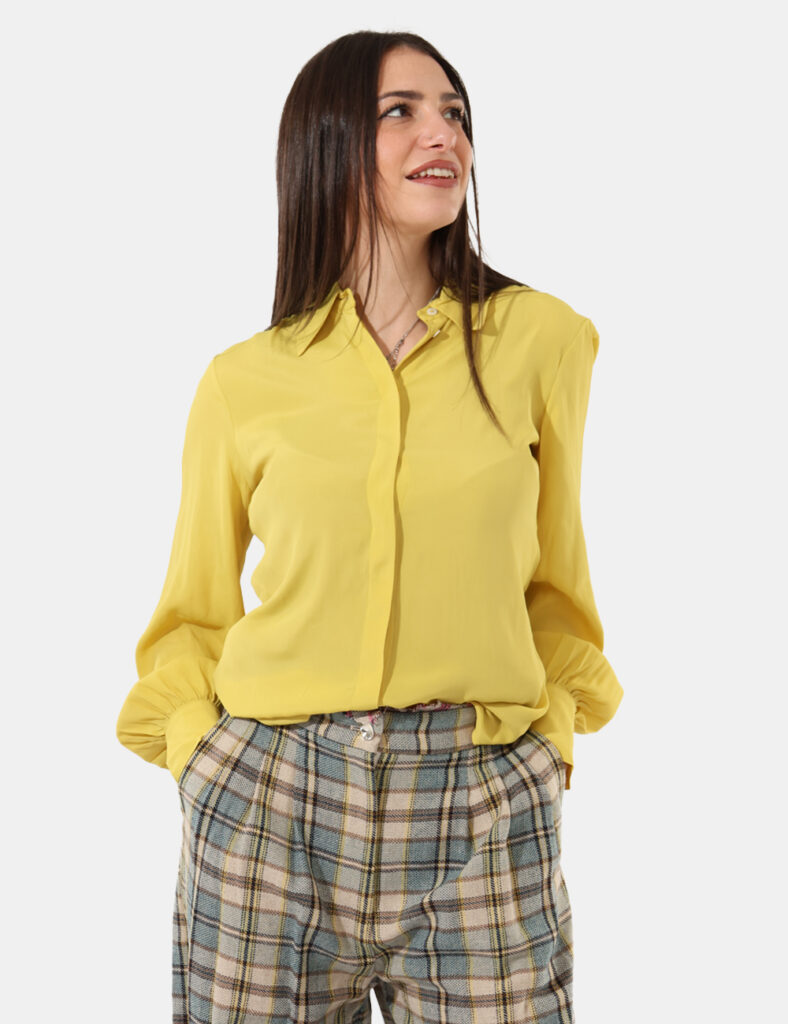Camicia bluse elegante da donna scontata - Camicia Ottod'Ame Giallo