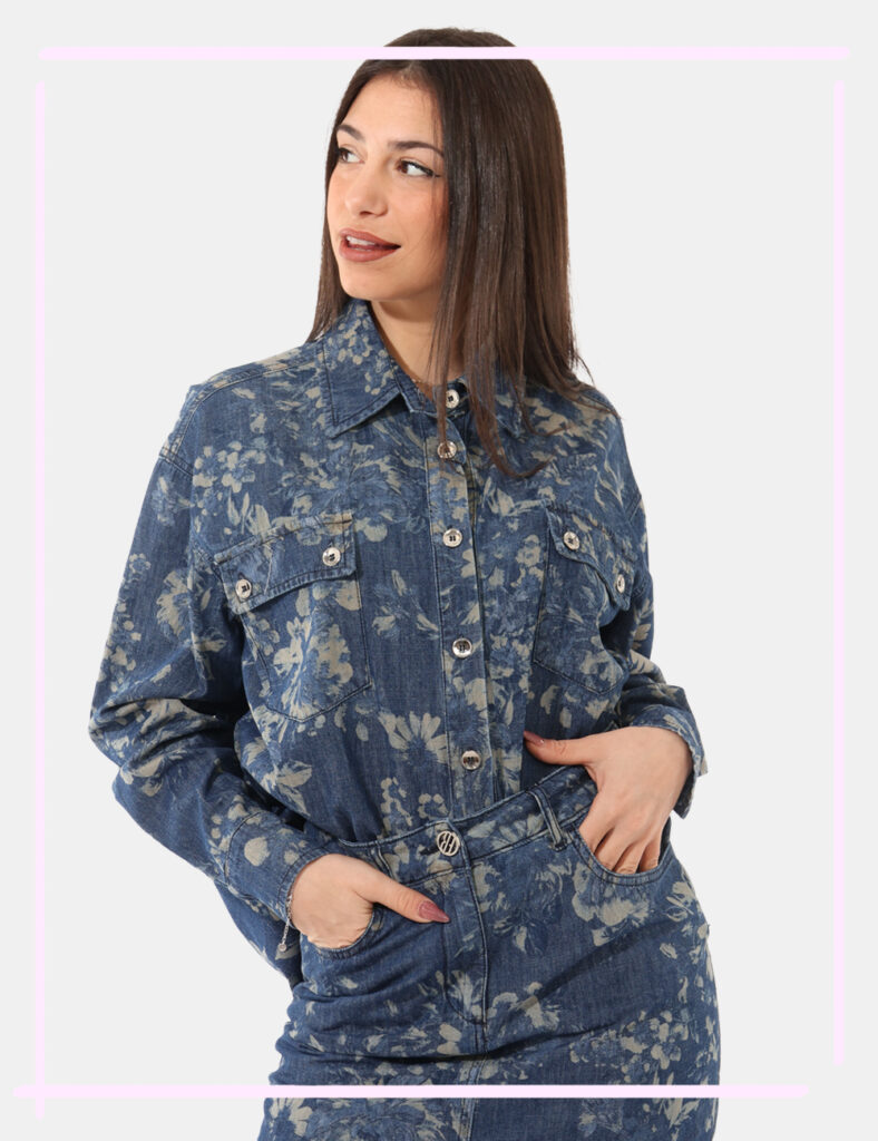 Camicia bluse elegante da donna scontata - Camicia Fracomina Blu taglia S