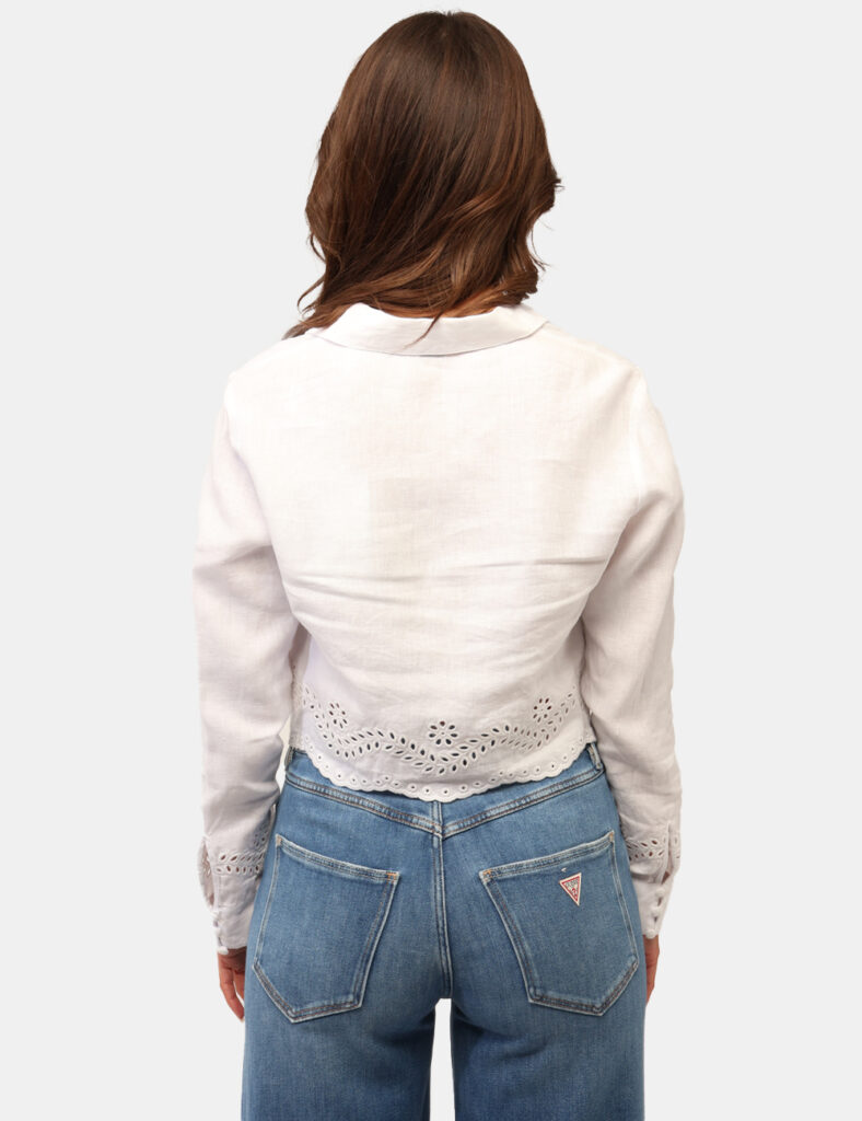 Camicia bluse elegante da donna scontata - Camicia Guess Bianco