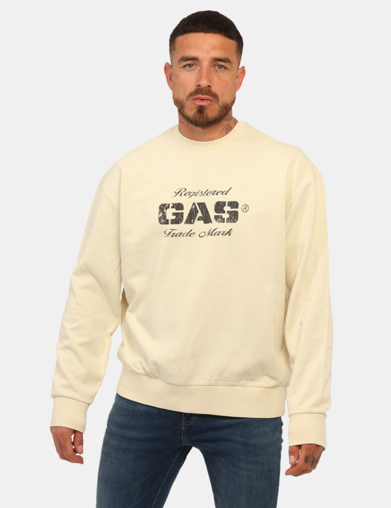 Gas uomo outlet - Felpa Gas Bianco