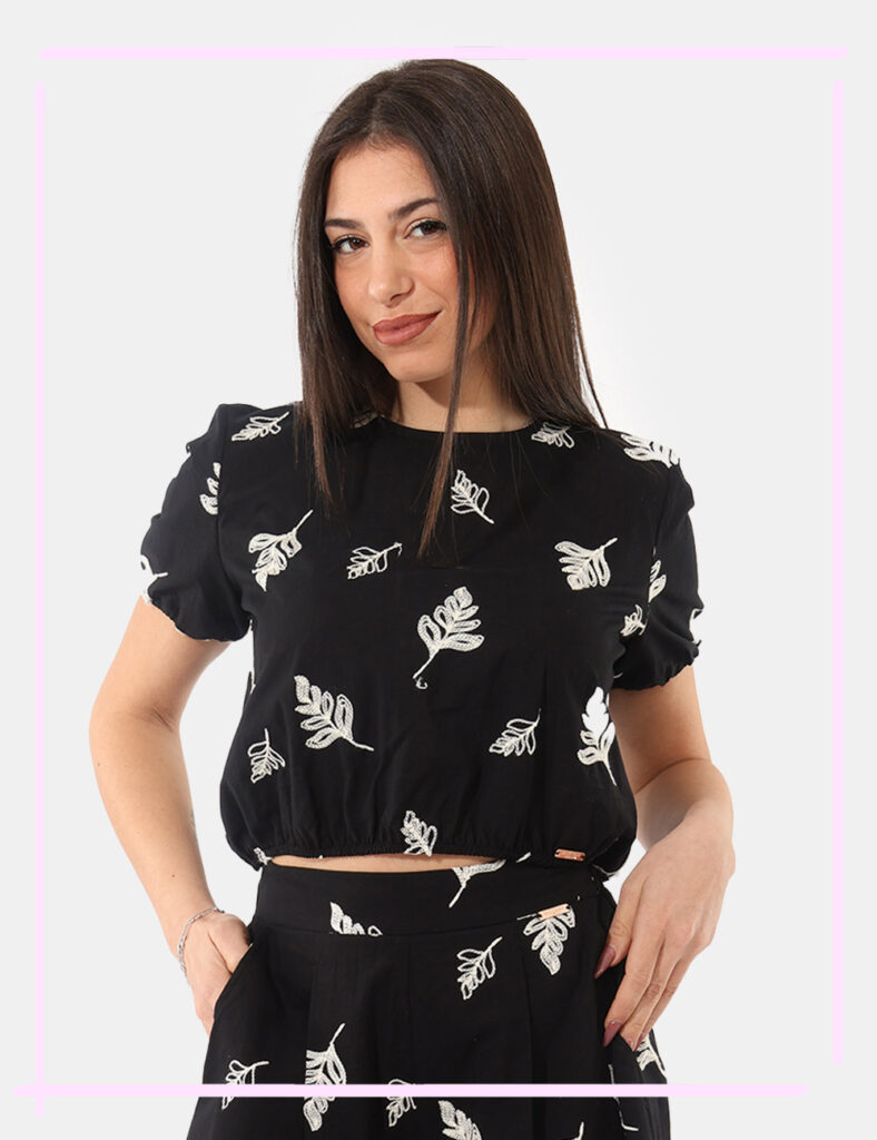 Camicia bluse elegante da donna scontata - Top Denny Rose Nero tg.S