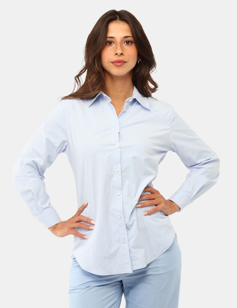 Camicia Materica Azzurro