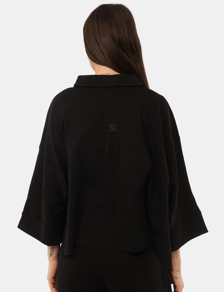 Camicia bluse elegante da donna scontata - Camicia Via Delle Rose Nera
