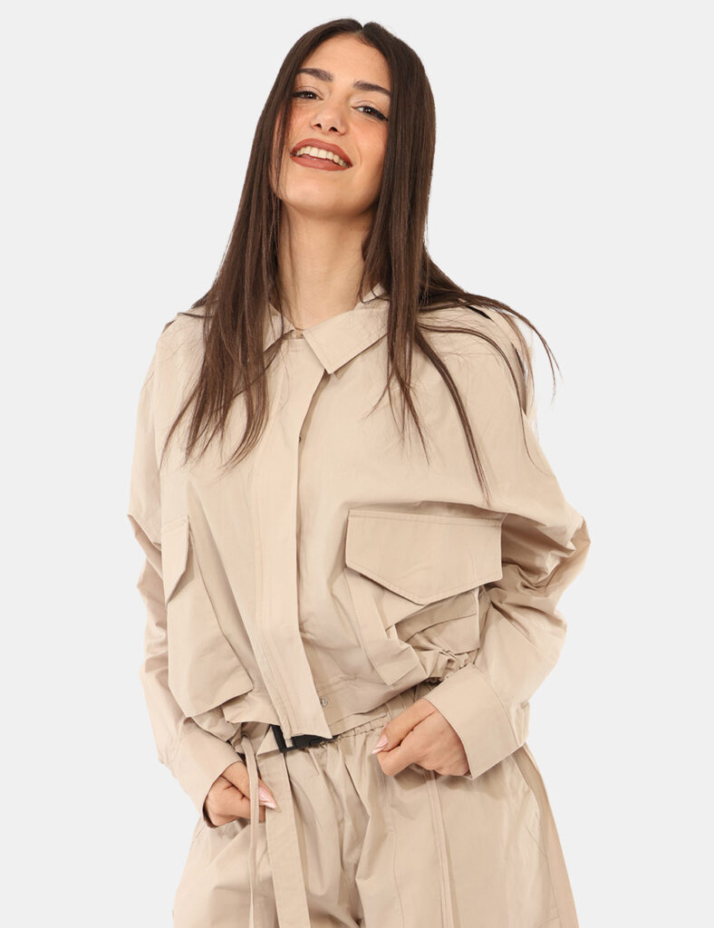 Camicia bluse elegante da donna scontata - Camicia Via Delle Rose Beige