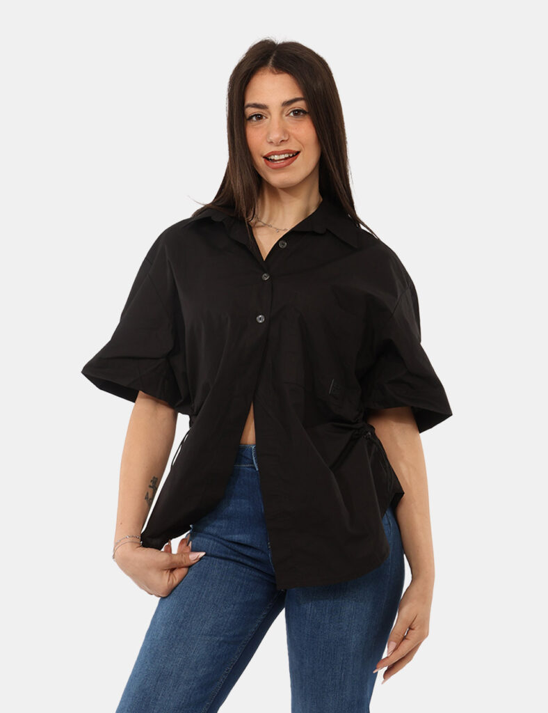 Camicia bluse elegante da donna scontata - Camicia Via Delle Rose Nera