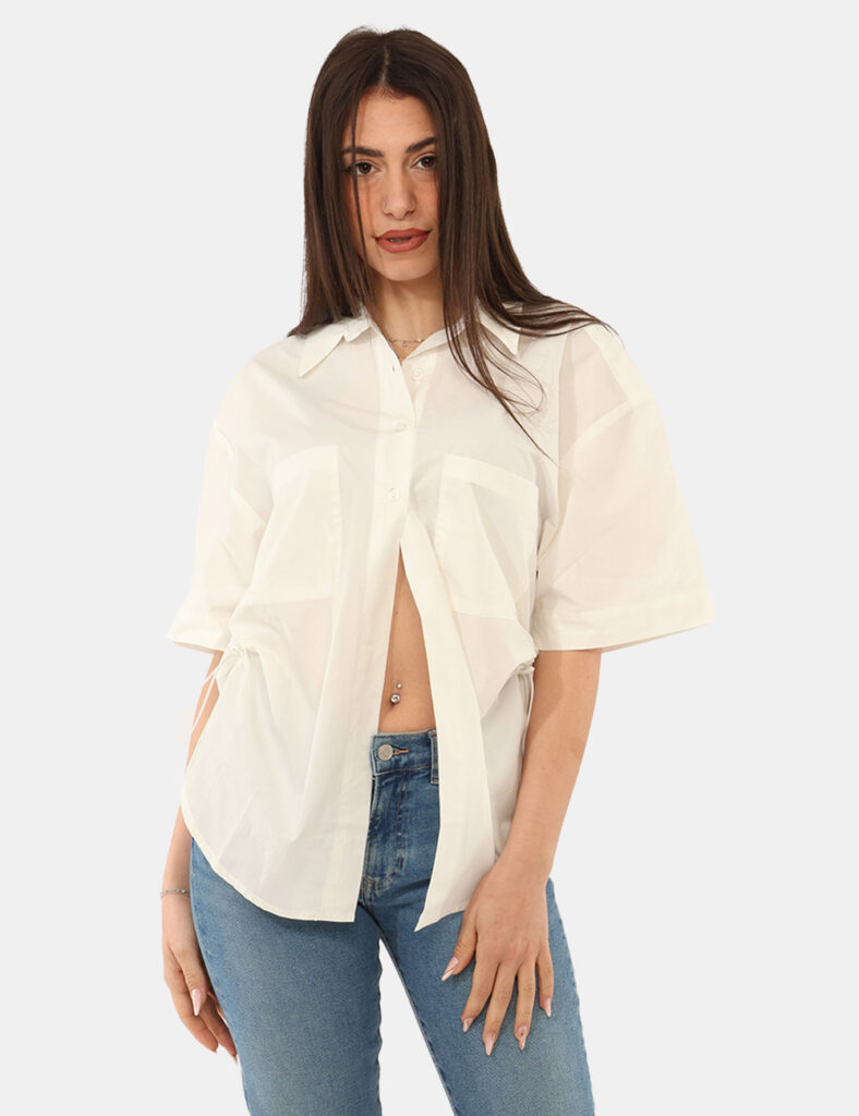 Camicia bluse elegante da donna scontata - Camicia Via Delle Rose Bianca