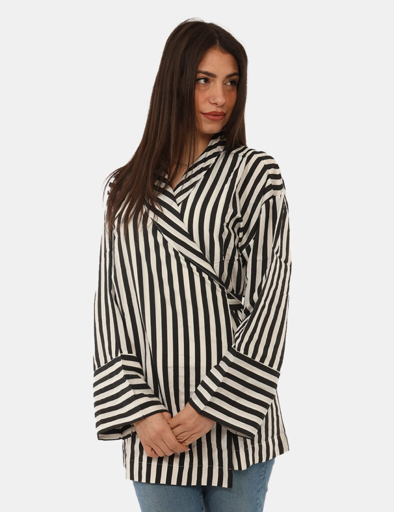 Camicia bluse elegante da donna scontata - Camicia Via Delle Rose Nera